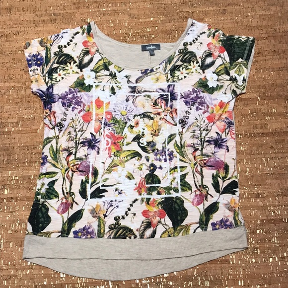 Neiman Marcus Tops - Neiman marcus floral shirt womans size large L